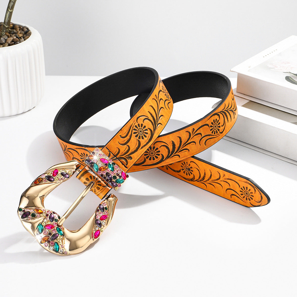 Wholesale Fashionable pattern ladies' decorative all-match belt