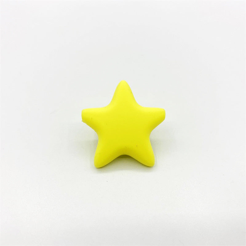 Wholesale10PCS  Pentagram DIY Silicone Beads