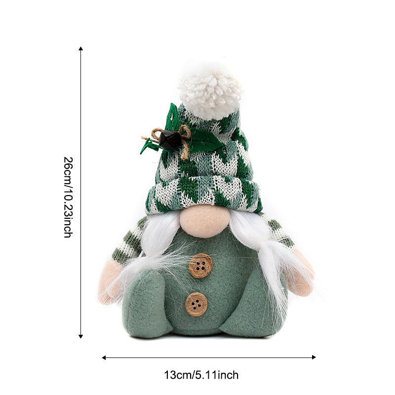 Wholesale Christmas Doll Knitted Pointed Hat Sitting Decoration