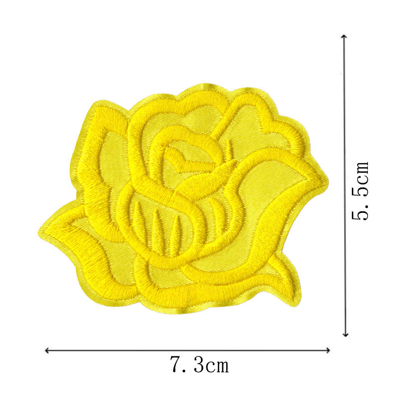 Wholesale Colorful Rose Embroidery DIY Patches