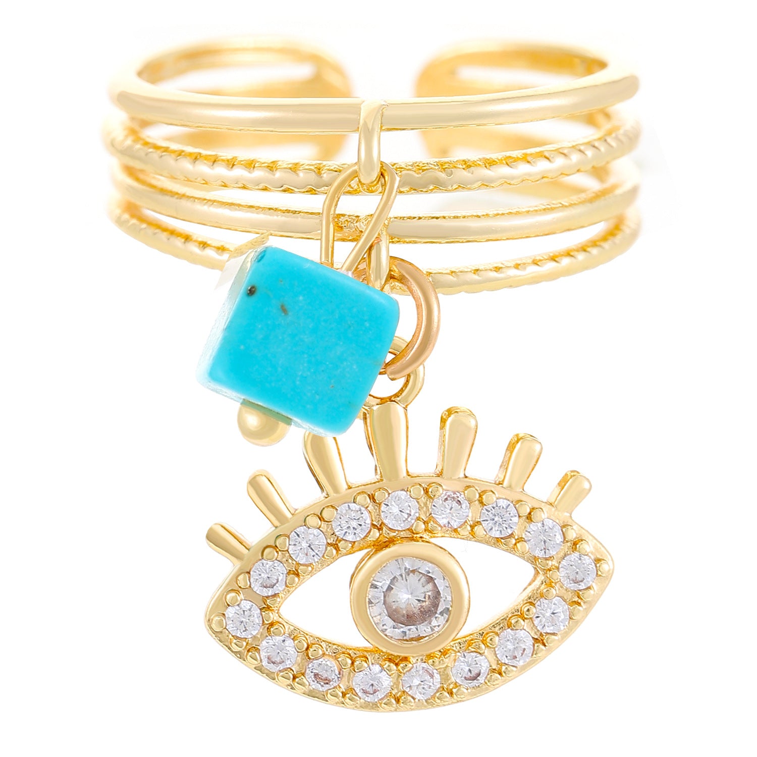 Wholesale Cat's Paw Zircon Pendant Ring