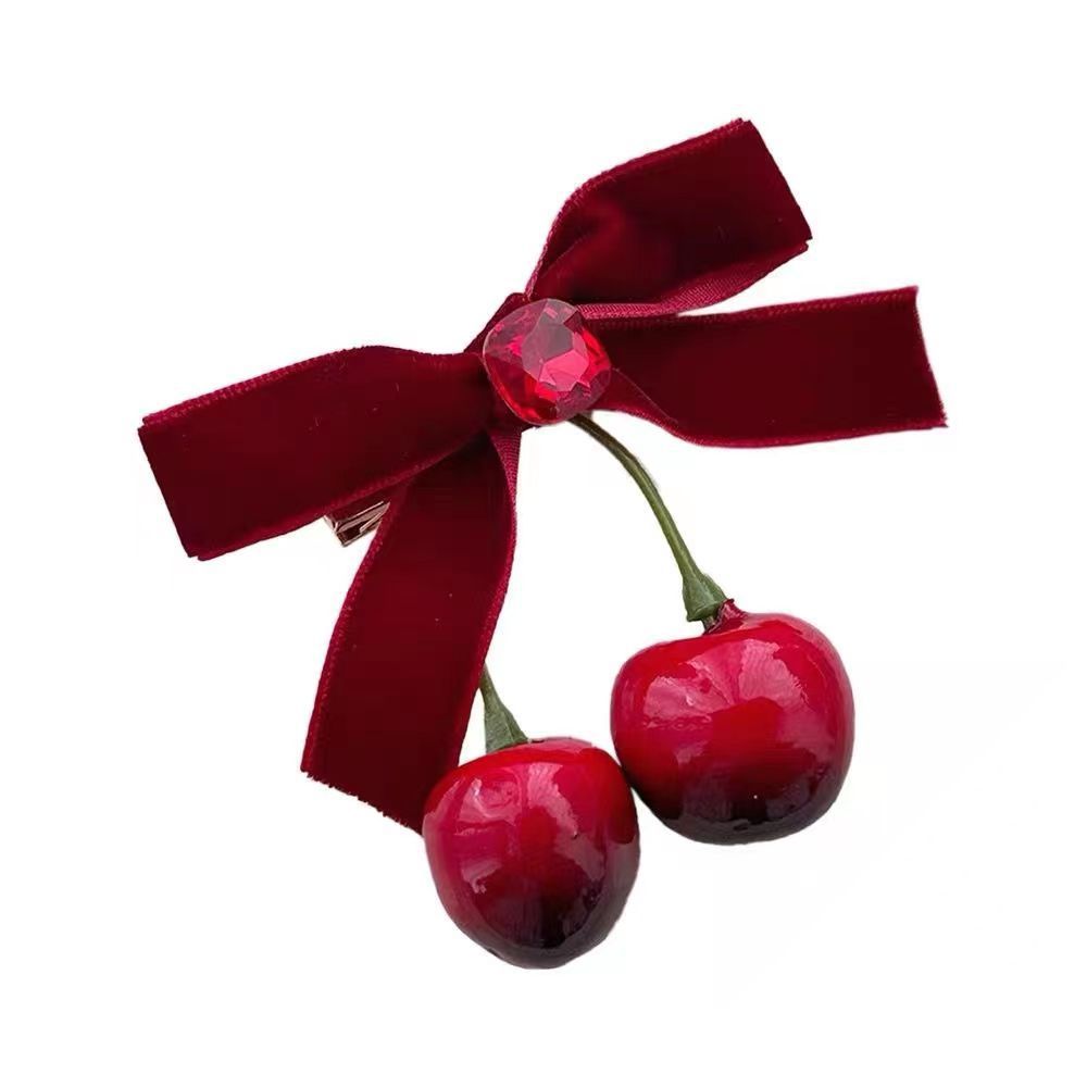 Wholesale  Cherry Bow  Hair Clip Hair Accessories
