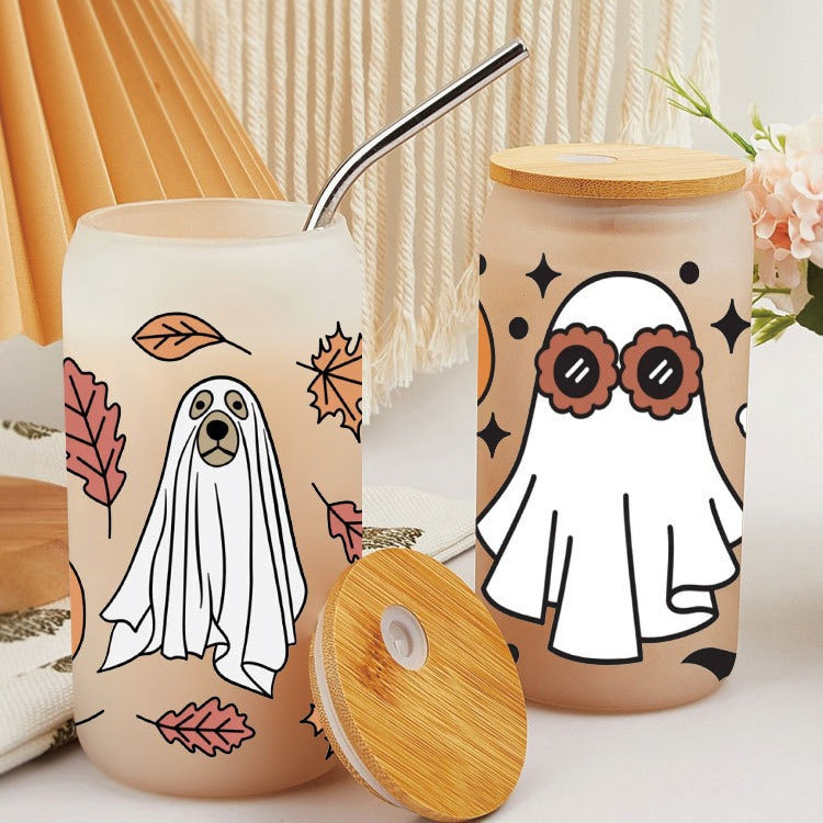 Wholesale Ghost Pumpkin Halloween 16oz Cup UV DTF Wraps
