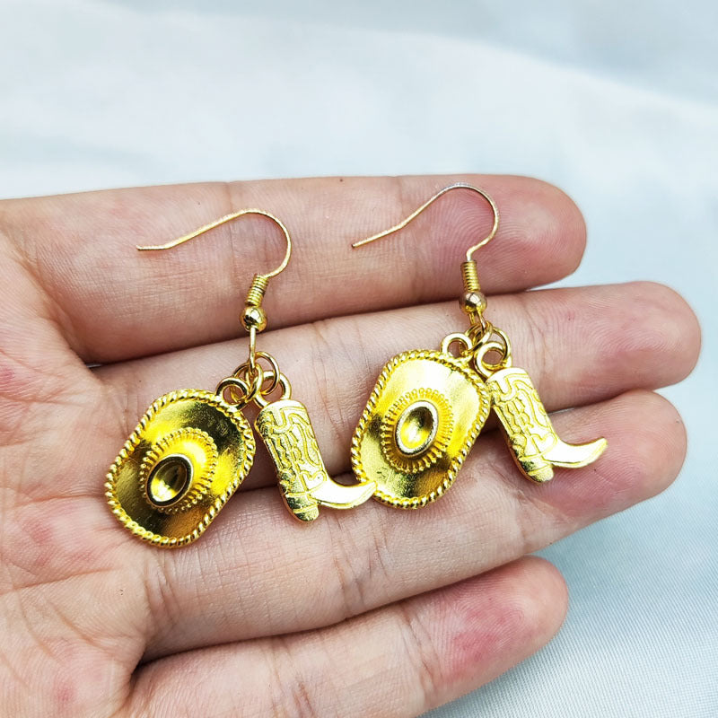 Wholesale Cowboy creative retro western style earrings