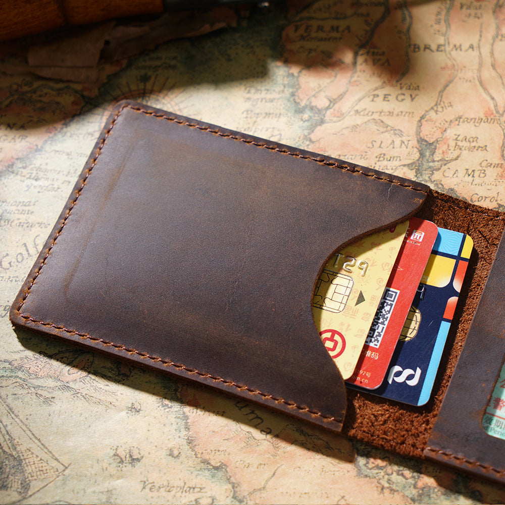 Wholesale Genuine Leather Vintage Driving License Holder Leather Case Coin Purse