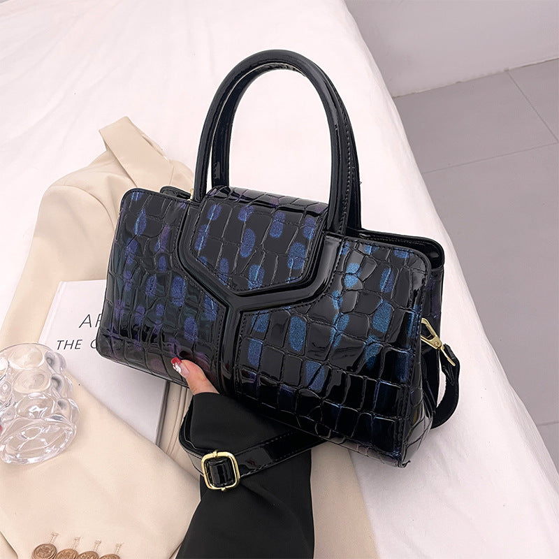 Wholesale Large Capacity Autumn and Winter Crocodile Pattern PU Shoulder Bag