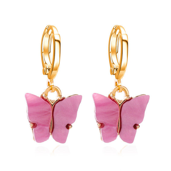 Wholesale Colorful Acrylic Butterfly Earrings
