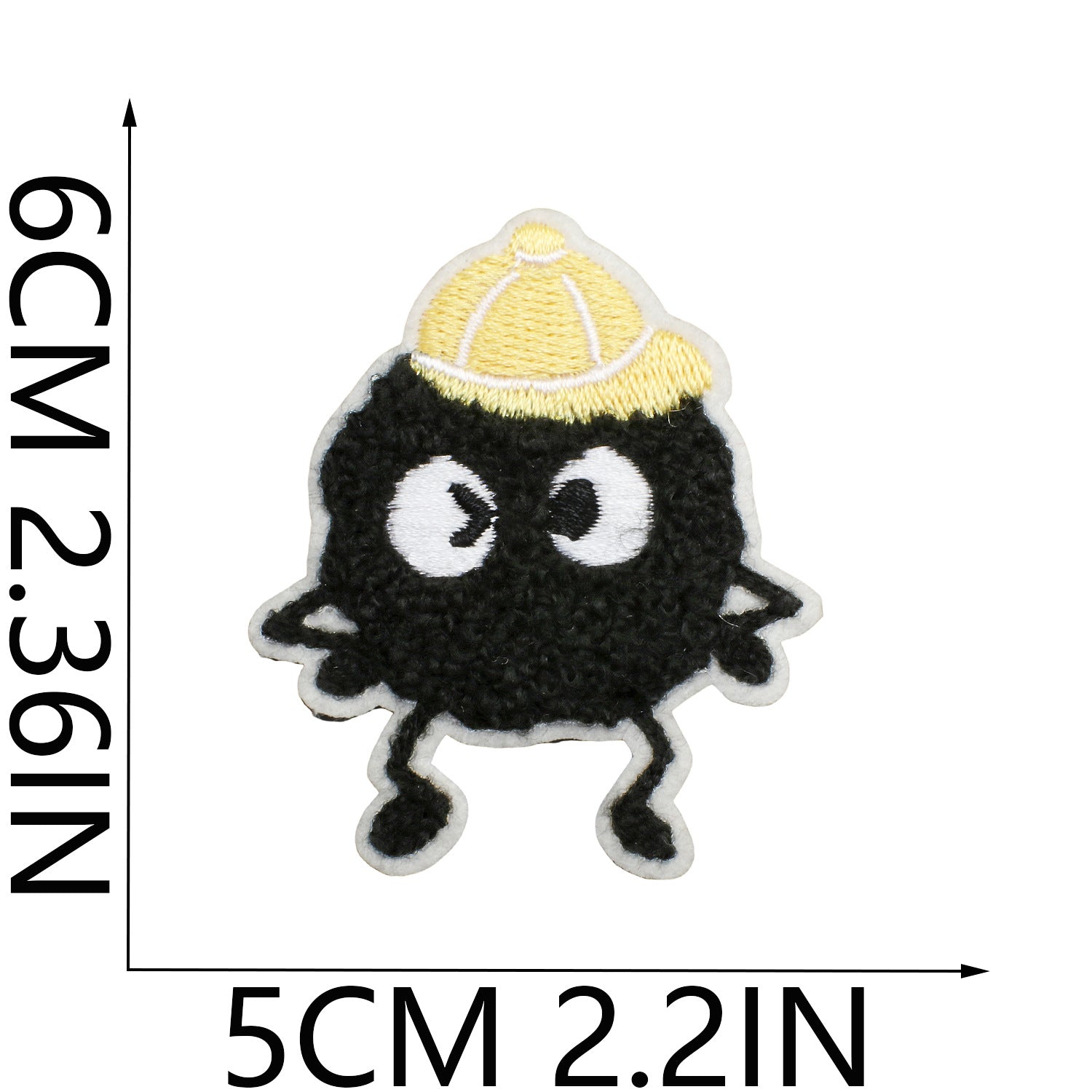 Wholesale Cute Black Coal Polyester Embroidered Patch Funny Charcoal Badge Decorative Clothing Accessory For Gift And Boutique Resale