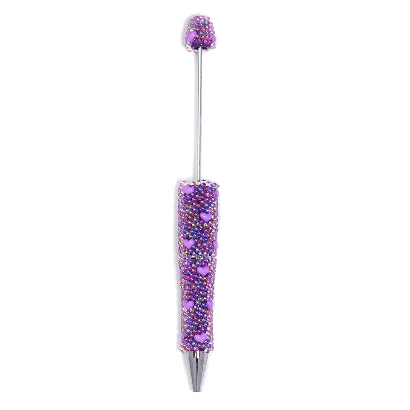 Wholesale 5pcs beadable pens DIY glass mermaid bead love full diamond bead pen