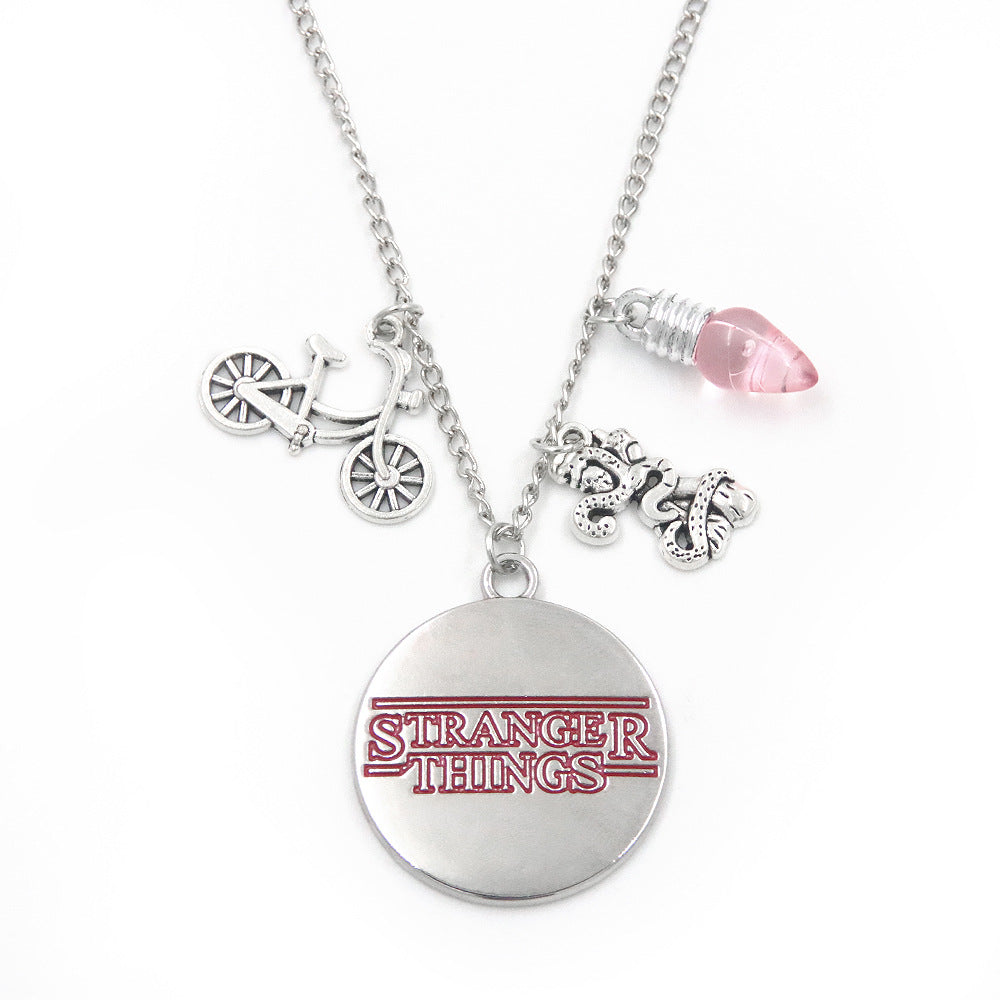 Wholesale Film Season Necklace Bulb Letter Pendant Necklace