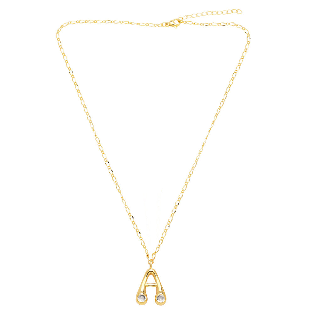 Wholesale 26 English Letters Gold Plated Necklace