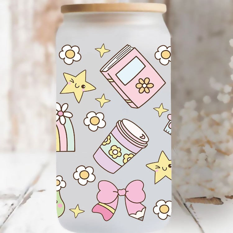 Wholesale Color Brush Paint 16oz Cup UV DTF Wraps