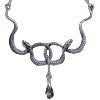 Wholesale Twin Snakes Medusa Alloy Necklaces
