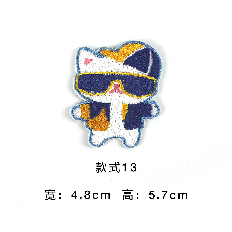 Wholesale Cloth Embroidery Patches Cartoon Animal Designs Self Adhesive Decorative Fashion Accessory For Clothing Towel DIY