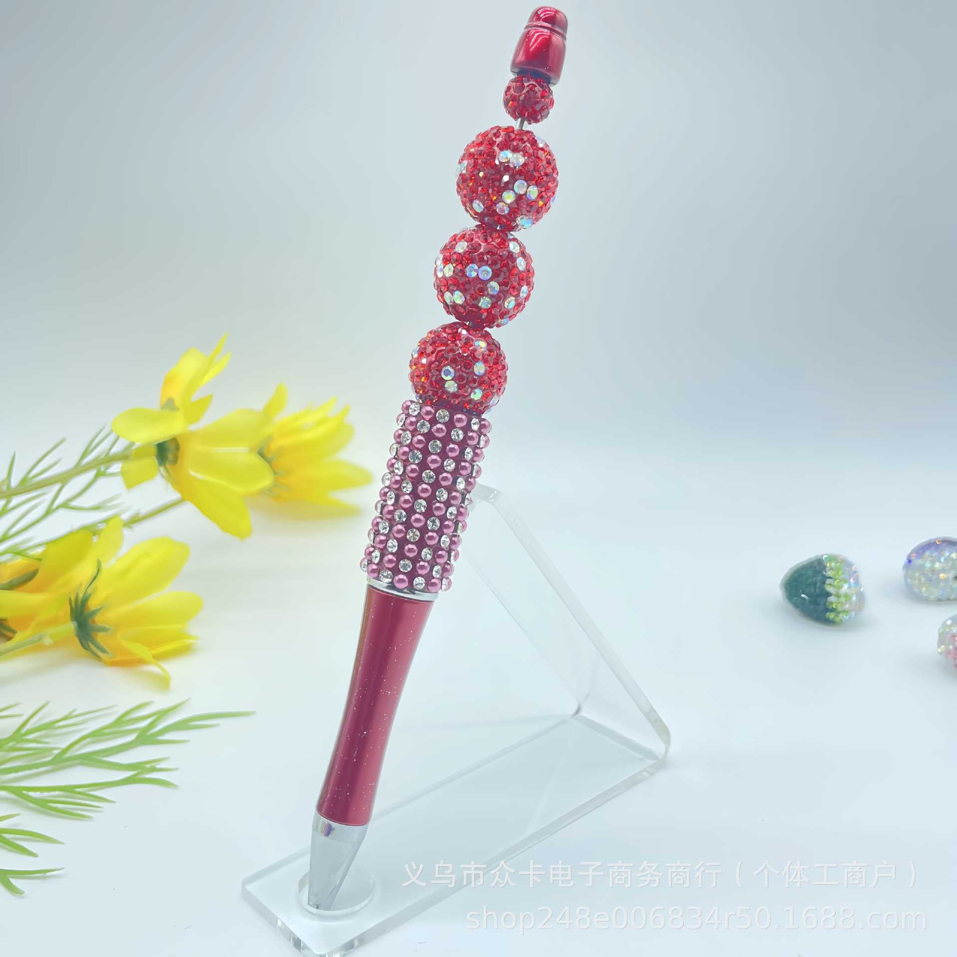 Wholesale 20pcs 16mm Full Diamond Ball Handmade DIY  Fancy Beaded Pen