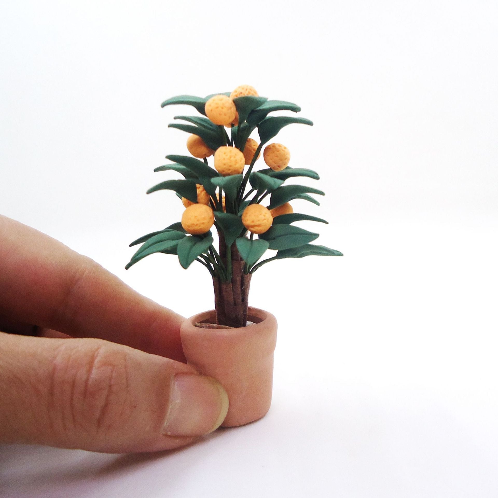 Wholesale 1:12 Dollhouse Mini Clay Flower Plants