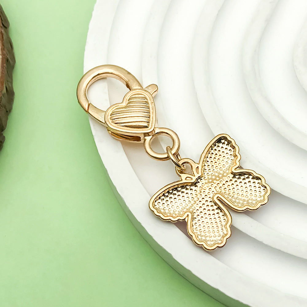 Wholesale Colorful butterfly metal keychain