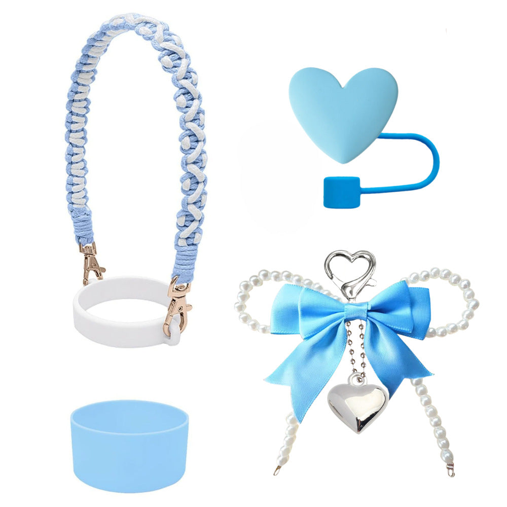 Wholesale Bowknot Pearl Phone Chain Love Straw Hat