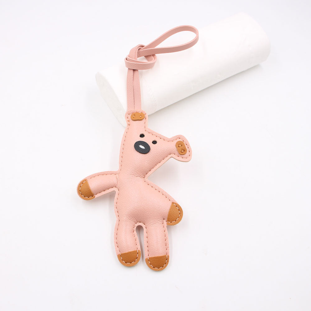 Wholesale Trendy Bean Bear Bag Charm Coffee Artificial Leather Cartoon  Pendant Purse Keychain Gift Resale