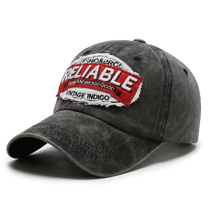 Wholesale Versatile student washed distressed curved brim lettered baseball cap