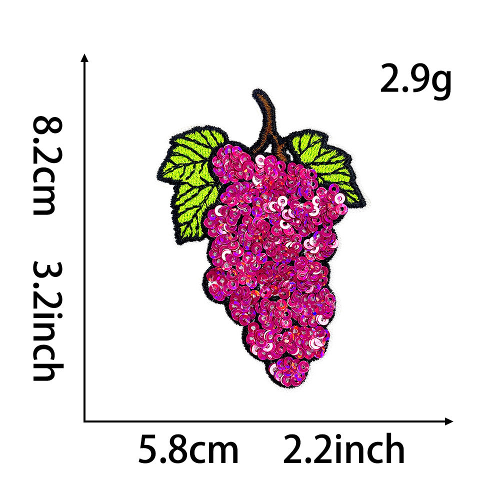 Wholesale Boutique Fruit Sequined Iron On Patches DIY Craft Supply For ets And Clothing