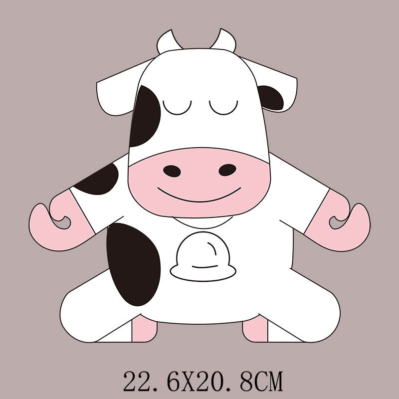 Wholesale  cartoon cow hot stamping stickers UV DTF Ready to Press Transfers Wraps