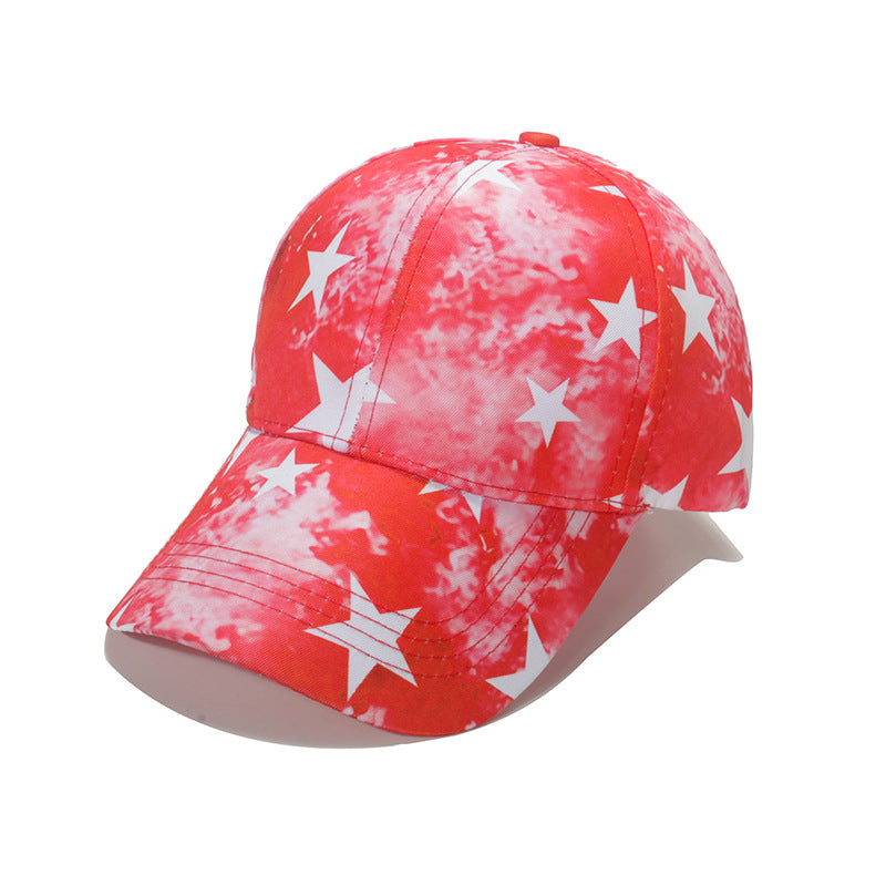 Wholesale Tie Dye Five Pointed Star Baseball Cap