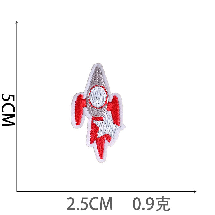 Wholesale Polyester Iron On Astronaut Embroidery Patches Space Rocket Planet Decorative Badges For Clothing Everyday Use
