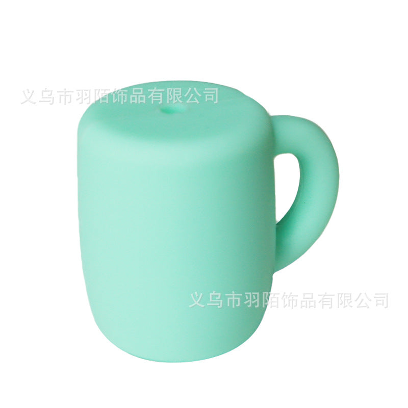 Wholesale 10PCS Water Cup Solid Color Silicone Beads