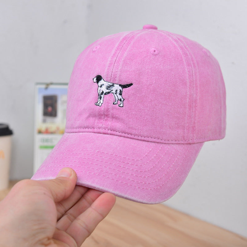 Wholesale Washed Solid Color Puppy Retro Distressed Baseball Cap