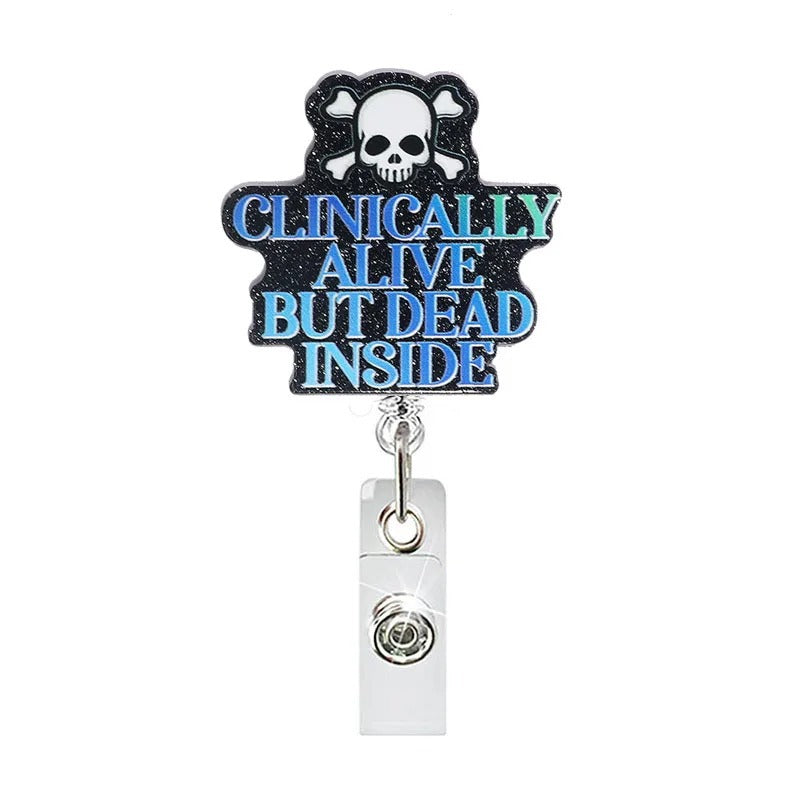 Wholesale 10pcs Acrylic Fun Badge Retractable Keychain