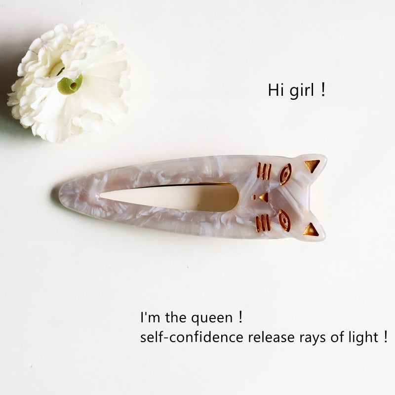 Wholesale of Cute and Sweet Cat Acetic Acid Board Hair Clips