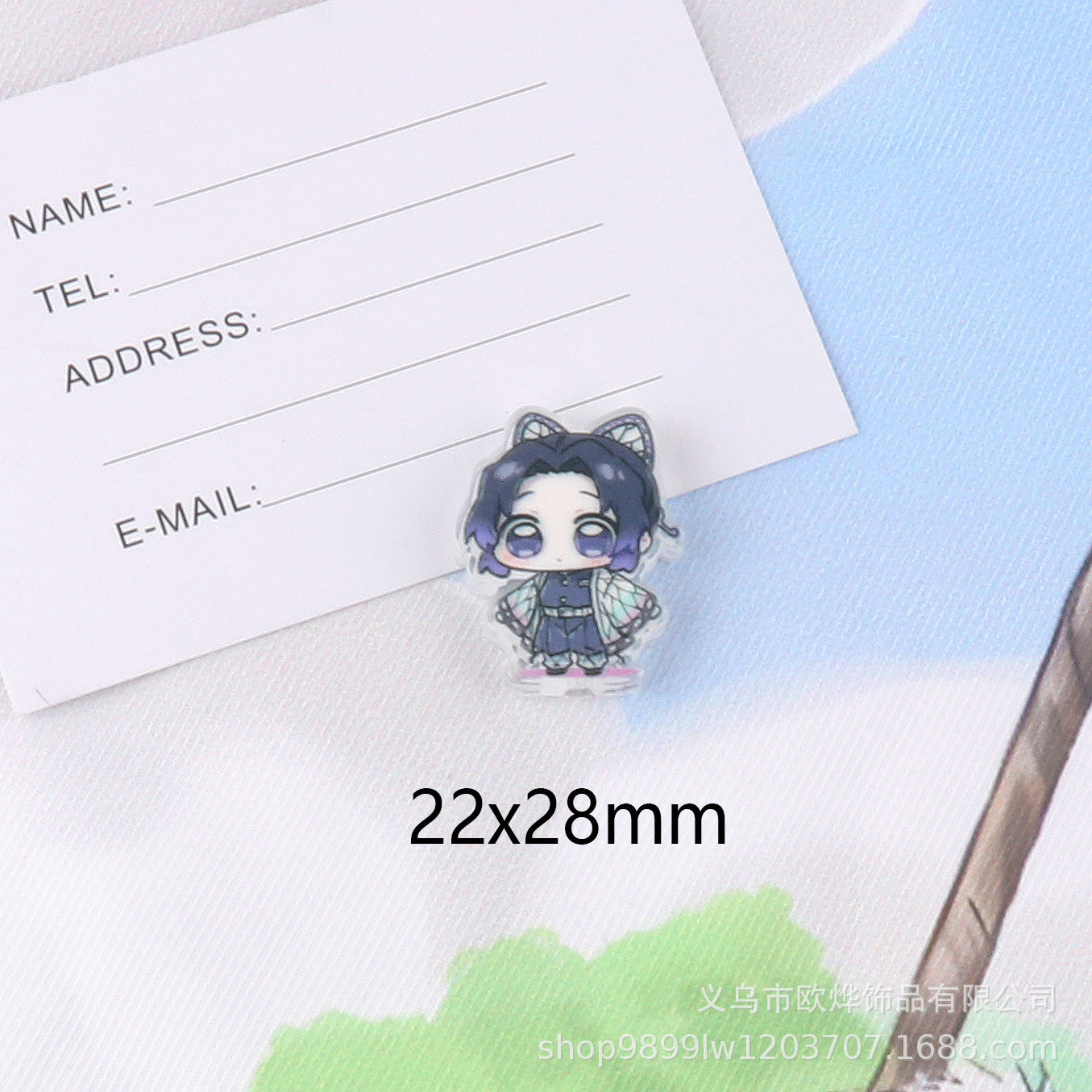 Wholesale 10pcs glitter cartoon straight-hole DIY acrylic beads OLY Exclusive