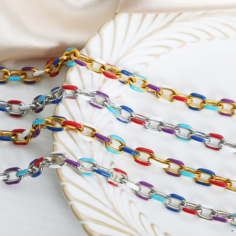 Wholesale Cuban Thick Chain Necklace Bracelet Jewelry Set