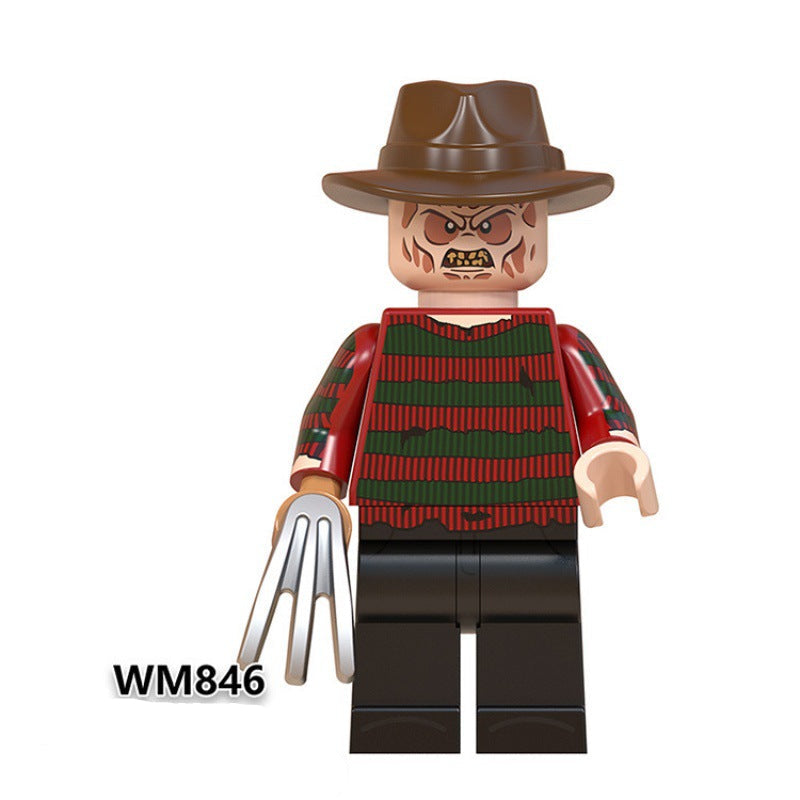 Wholesale assembly building blocks horror figure assembly children' s toys