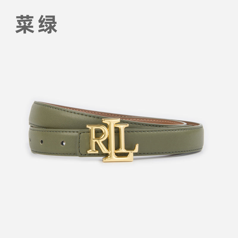 Wholesale Letter genuine leather women' s belt cowhide belt