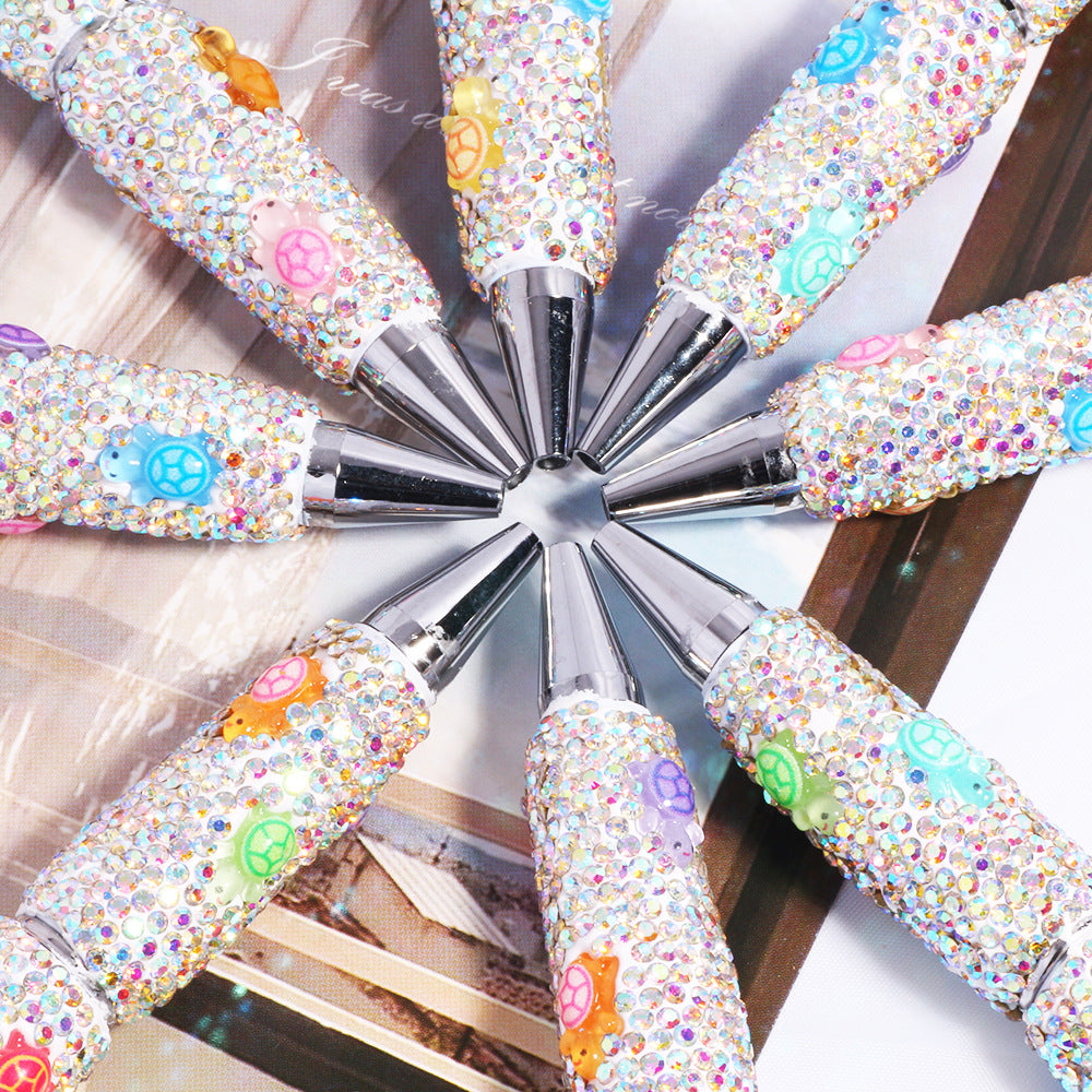 Wholesale 6pcs beadable pens Colorful diamond beaded touch screen pen DIY beaded