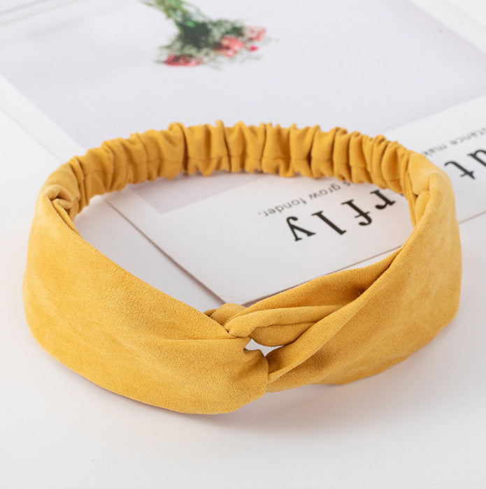 Wholesale Knitted Headband Face Wash Hair Band Solid Color Elastic Hair Band Yoga Sports Hair Band Headband Women