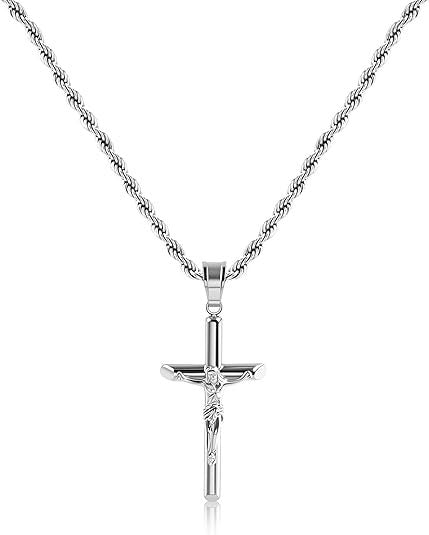 Wholesale Religious Cross Pendant Twist Copper Necklace
