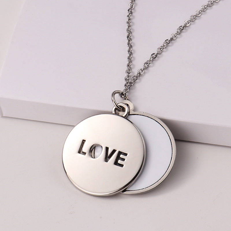 Wholesale  Hollow Heart Zinc Alloy Necklace Love  Valentine' s Day
