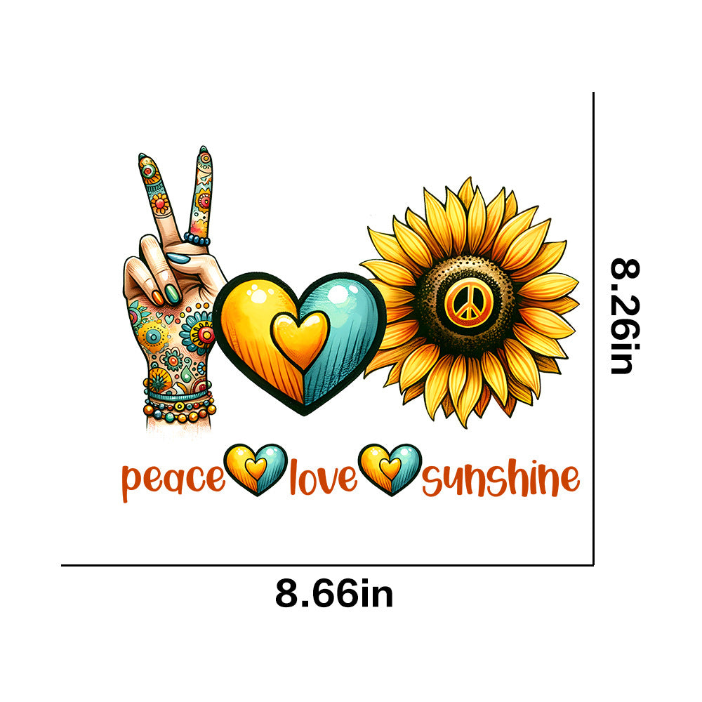 Wholesale 10pcs/pack Sunflower T-shirt heat transfer hot stamping