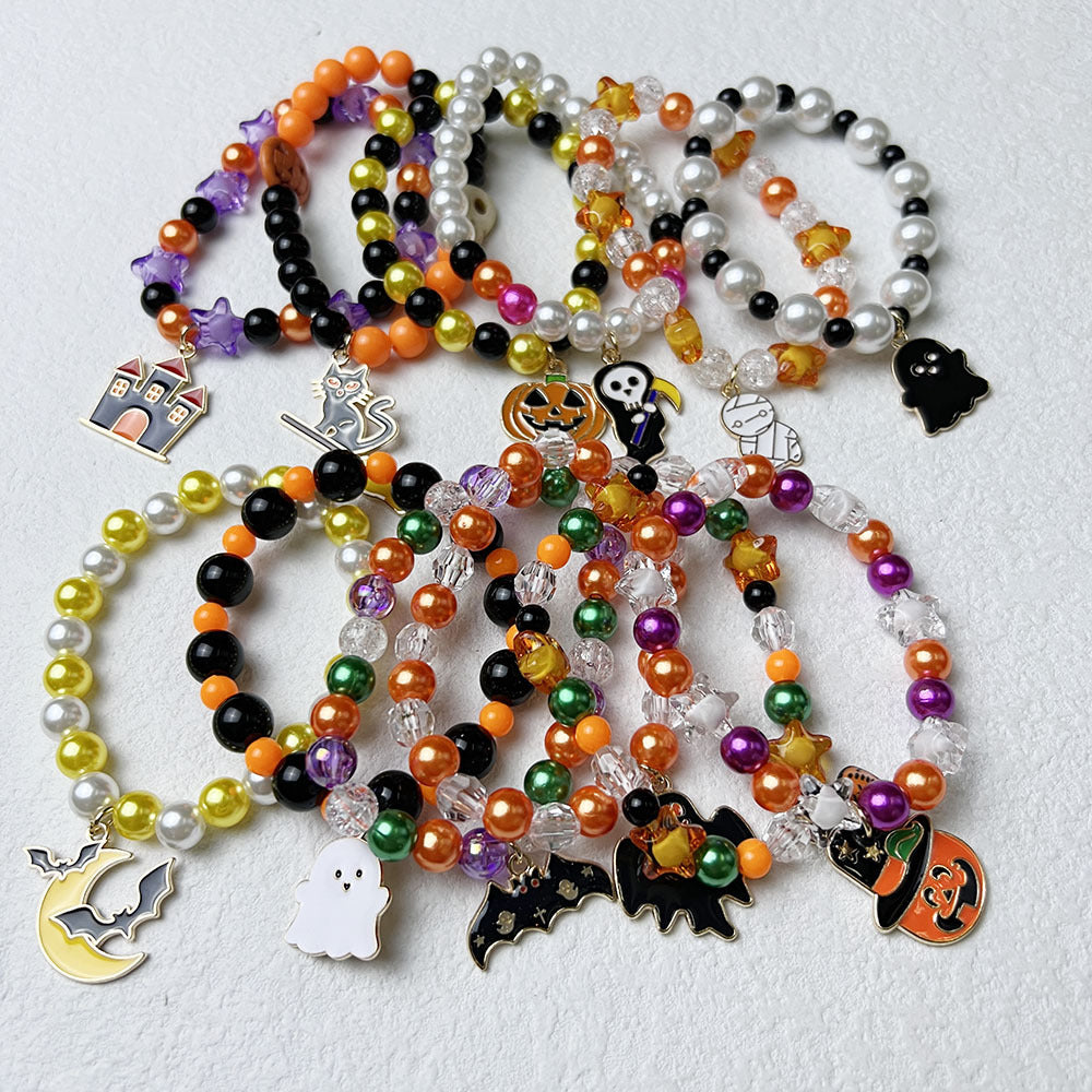 Wholesale Halloween Orange Pumpkin Bracelet