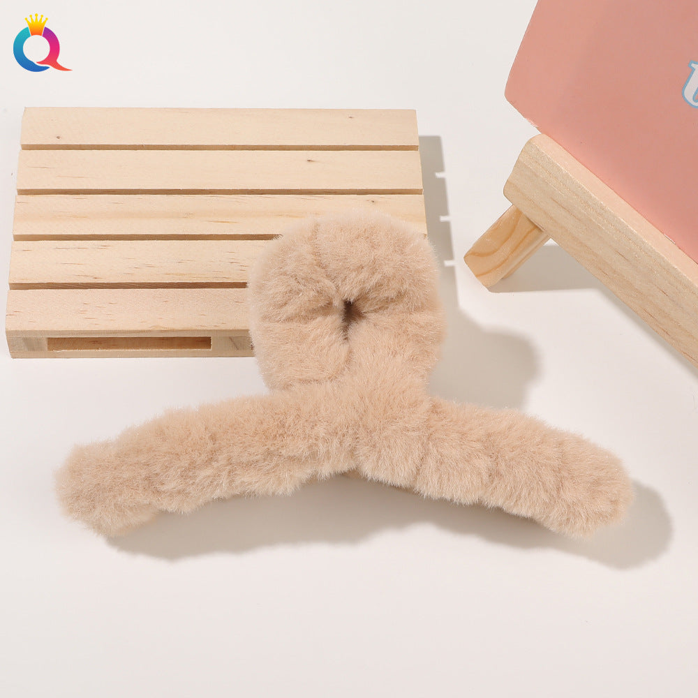 Wholesale Plush Hair Clip Large Size Plush Hair Clip
