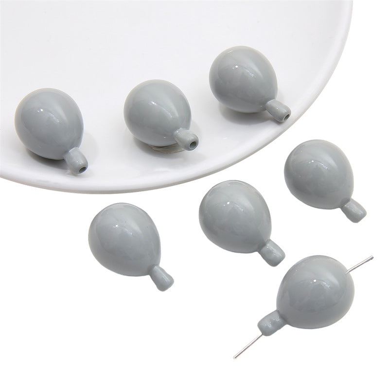 Wholesale Acrylic Solid Color Through Hole Balloon Beads
