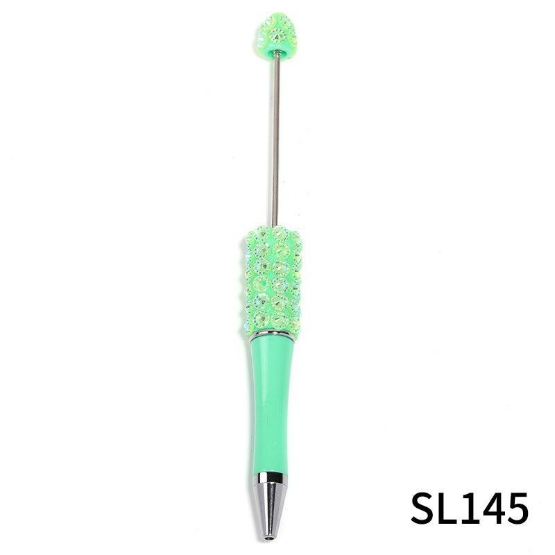 Wholesale 10pcs Heavy Industries Colorful Lace Resin Diamond DIY Multi Color Plastic Rotary Ballpoint Pen