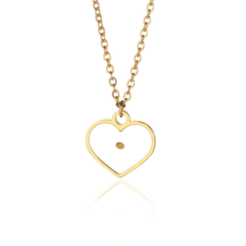 Wholesale fashion shepherd' s purse seed wishing Oval time Stainless Steel necklace