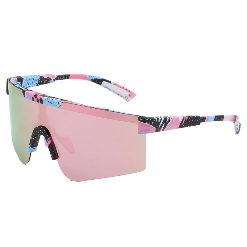 Wholesale Frameless Sports Cycling Colorful Polarized Color Changing PC Sunglasses