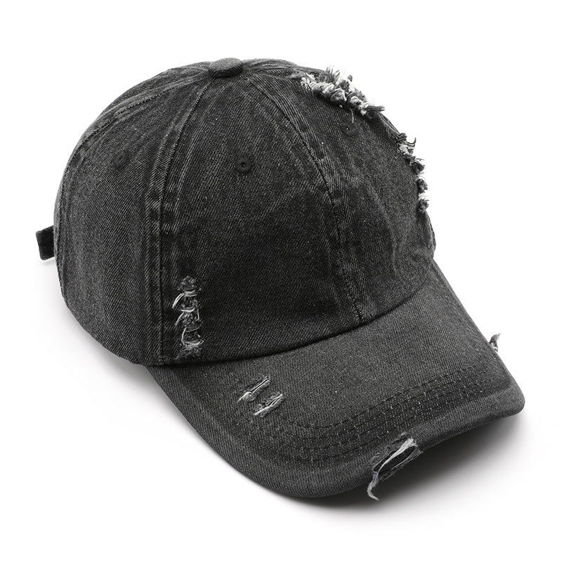 Wholesale Vintage Washed Perforated Solid Shaded Cotton Baseball Hat