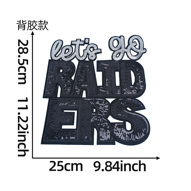 Wholesale Team sequin sports embroidery DIY Patches