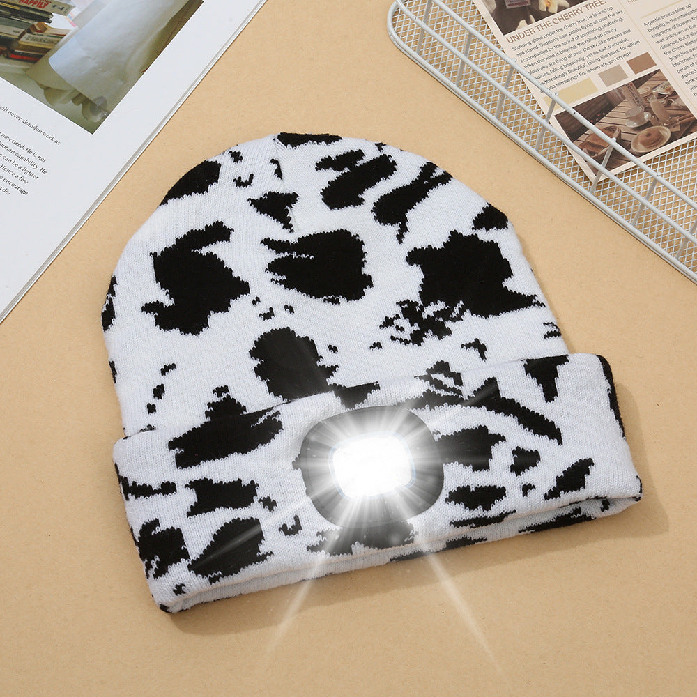 Wholesale Thickened Cow Light Outdoor Sports Knitted Hat